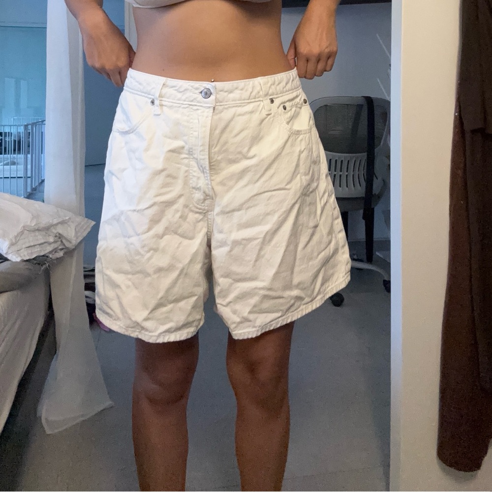Women's White Jean Shorts